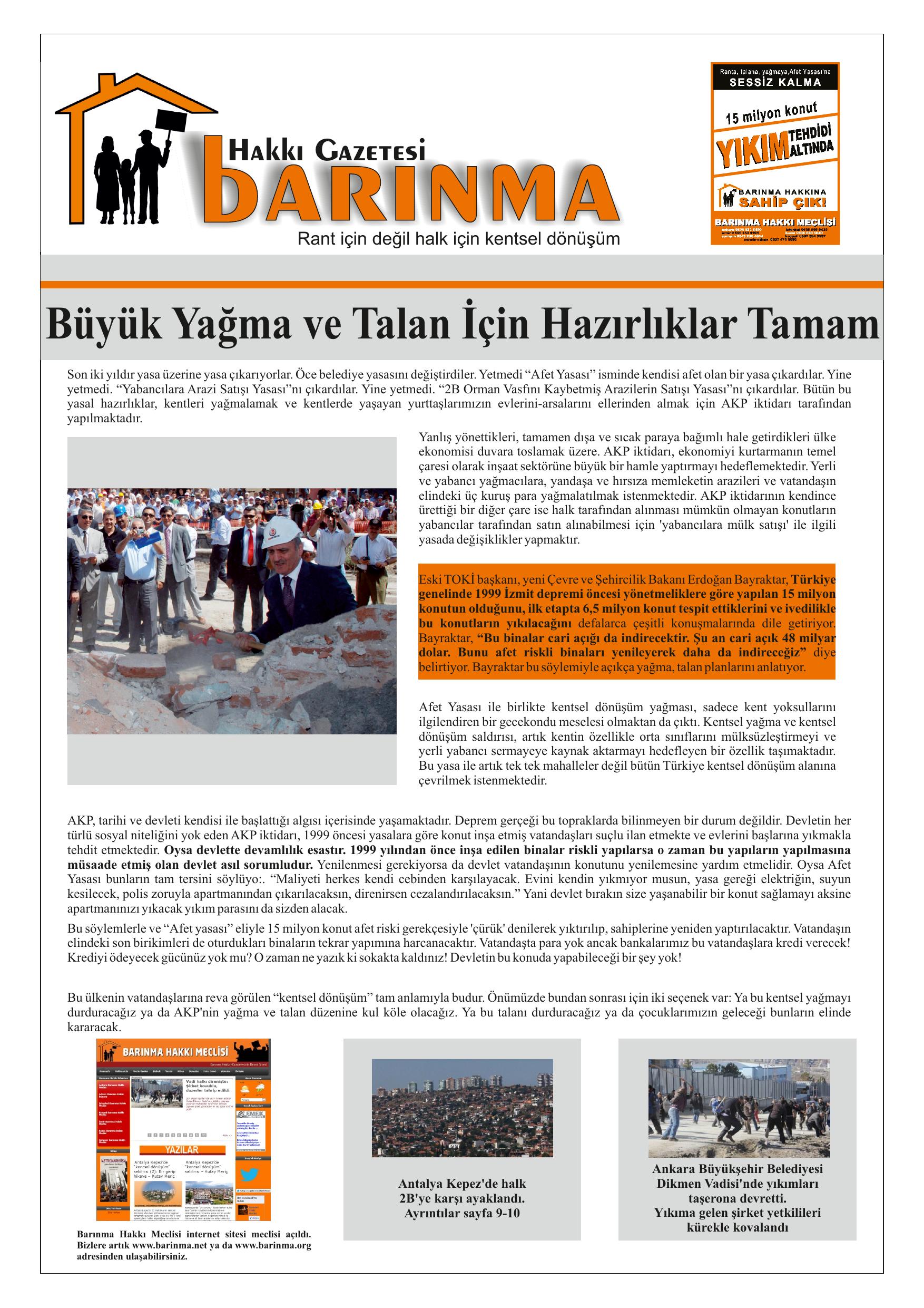 Barınma Hakkı Gazetesi (Özel Sayı)