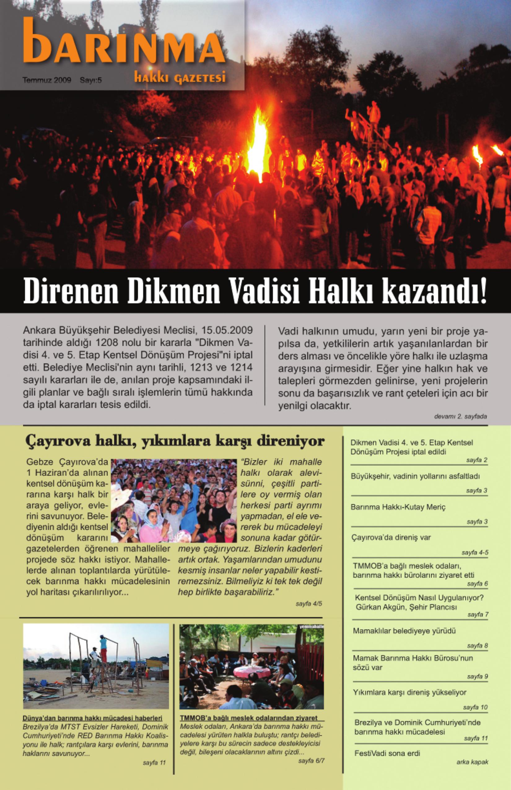 Barınma Hakkı Gazetesi (Sayı: 5)