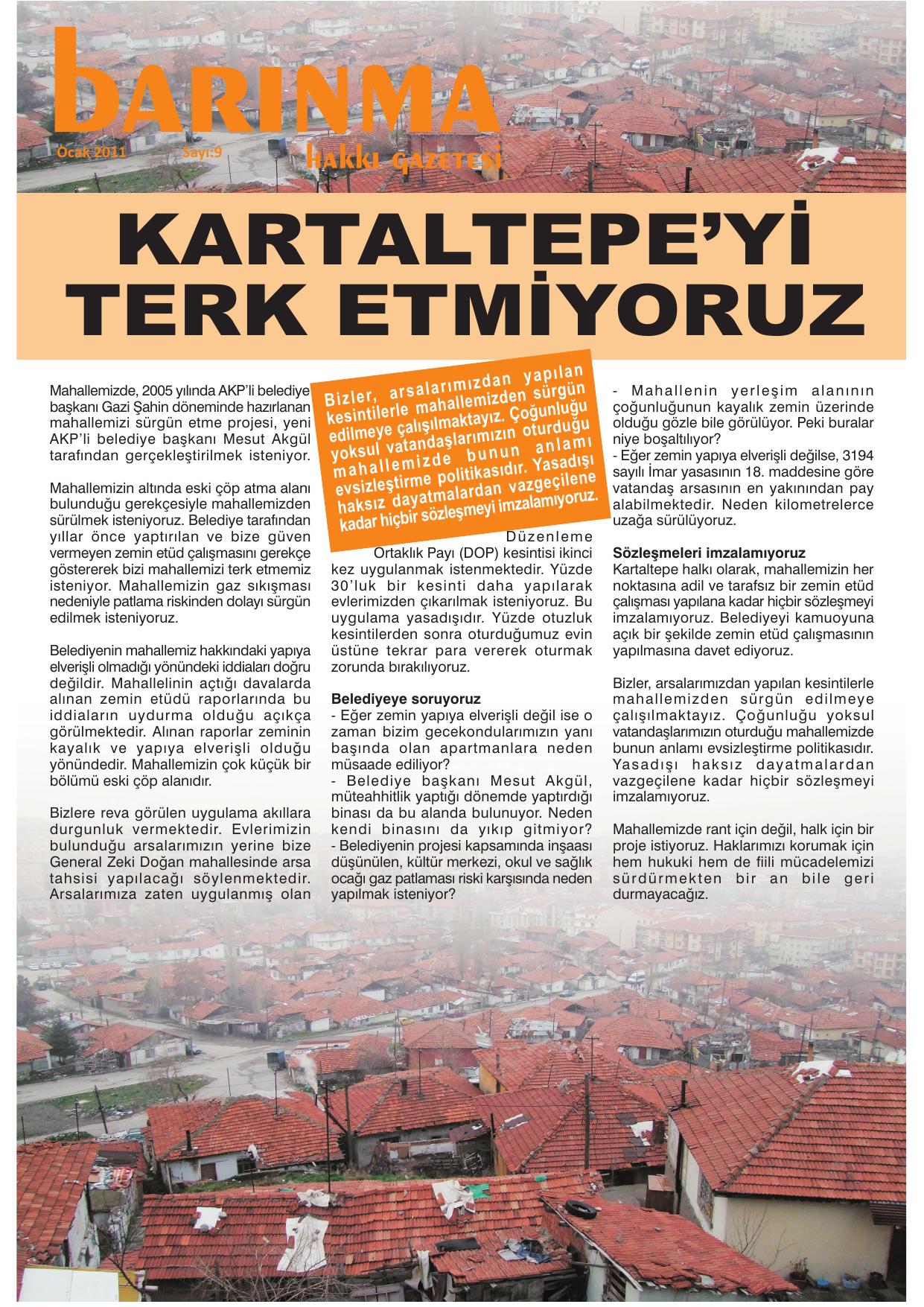Barınma Hakkı Gazetesi (Sayı: 9)